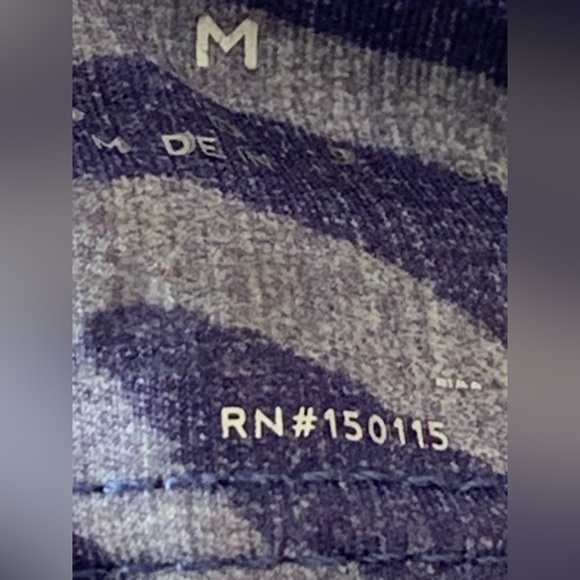 Yoga Pant Leggings Womens M Cornflower Blue Tapered Leg Zebra Print Pre Owned - Picture 4 of 6